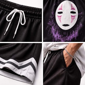 กางเกงบาสเก็ตบอลตาข่ายผู้ชายโลโก้แบบกำหนดเอง ไม่มีลายกราฟิก สตรีทแวร์ กางเกงกีฬาออกกำลังกาย ขายส่ง - Product Image 6