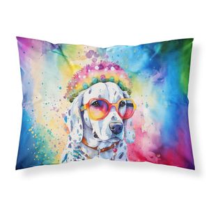 Funda De Almohada estándar decorativa con ilustraciones dálmatas Hippie Dawg, funda de cojín ligera supersuave de fácil cuidado - Product Image 1