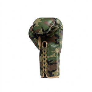 Guantes de Boxeo MMA Profesionales de Primera Calidad, Personalizados con Logotipo, de Cuero Camuflado, con Cordones, Transpirables, para Entrenamiento de Adultos - Product Image 5