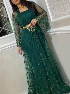 2023 nouveau été blanc a-ligne robe pour les femmes à manches longues bal mariage Banquet Sexy moulante dentelle avec broderie longue robe de soirée - Product Image 2