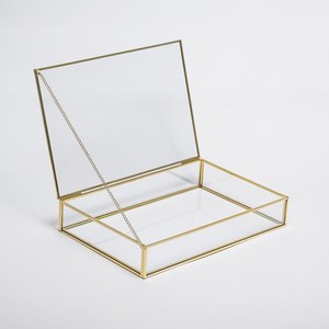 Unique Design Jewellery <b>Box</b> <b>Glass</b> and Brass With Silver Plating Customized Product for Wedding Decoration Handmade Bulk - Product Image 4