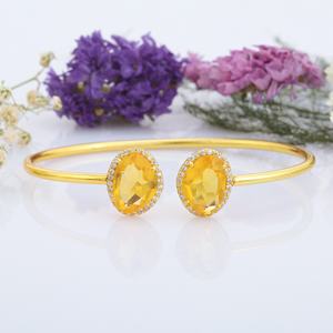 Pulsera de moda hecha a mano chapada en oro ajustable para mujer, brazalete de personalidad creativo y natural - Product Image 3