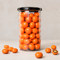Dragées d'orange enrobées de chocolat et mangue séchée moelleuse, emballées dans une boîte personnalisée pour la vente en gros de chocolat