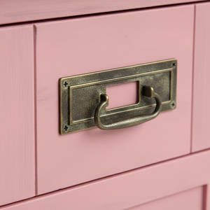 Table basse moderne et durable avec 2 tiroirs, en bois d'hévéa blanc et MDF, meubles de salon, marque PKP, rose - Product Image 4