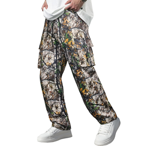 Travel Ready Lightweight Mens Cargo Jogger Pants Multi Pocket Casual Bottoms <b>Elastic</b> Waist <b>Trousers</b> For Everyday Adventure Use - Product Image 4