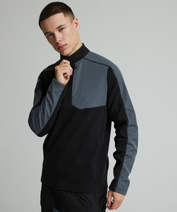 Camiseta Deportiva de Manga Larga para Hombre, con Cierre de Cremallera, Secado Rápido, Transpirable, de Poliéster Elástico, Informal, para Gimnasio - Product Image 1