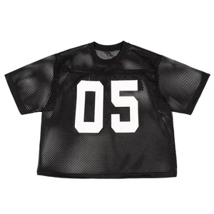 Camiseta Deportiva de Malla Corta Oversize para Hombre, Negra, con Número 05 Estampado en la Parte Delantera, Estilo Deportivo, Manga Corta, Transpirable, Cuello Redondo - Product Image 1