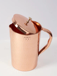 Pichet à eau en cuivre artisanal avec poignée, pichet de service traditionnel pour les grossistes en articles de cuisine - Product Image 5