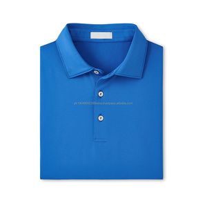 Poly Spandex Blend Custom Blanks Diseñador de los hombres Golf Polo T Shirt De Golf Plain Shirts para hombres Tamaño grande - Product Image 3