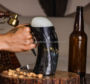 Mug en corne de buffle fait main, matériau authentique, texture rustique élégante, design haut de gamme, pièce décorative unique - Product Image 5