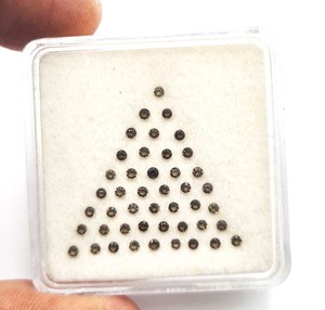 Lote de 100 Piezas de Cuarzo Ahumado Natural, Corte Redondo, Piedras Sueltas de 2-3 mm, Certificado IGI, para la Fabricación de Joyas (Colgante/Brazalete/Pendientes) - Product Image 2