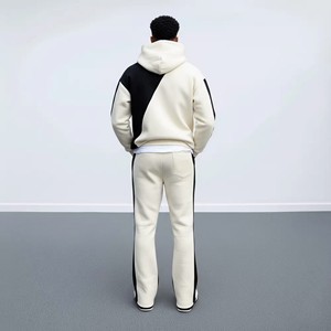 Conjuntos Deportivos Unisex de Dos Piezas con Capucha y Pantalones Acampanados, Lavado Ácido, con Logotipo Personalizado OEM/ODM, 100% Algodón - Product Image 2