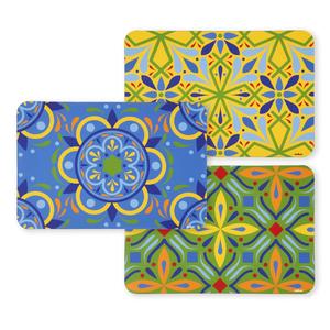 Juego de 6 Manteles Individuales Excelsa Diseño Puebla Plástico 43.5x29 Cm Multicolor - Product Image 1