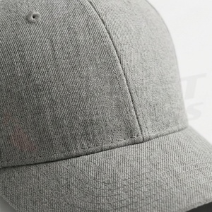 Heather Grey Wool Blend Baseball <b>Cap</b> Plain Solid Casual <b>Winter</b> Hat Protection Quality Running Accessory Item Fit Pick - Product Image 4