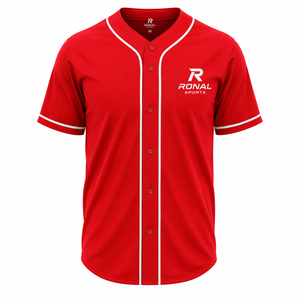 Camiseta de Béisbol Ligera y Suave para Hombre, Talla Grande, 100% Poliéster, Manga Corta, Absorbe la Humedad, Antibacteriana, Transpirable, Protección UV - Product Image 1