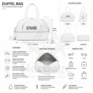Bolsa de Lona Elegante con Estampado por Transferencia para Uso Casual y de Viaje, con Diseño de Ropa Masónica, de Hermandad y Sororidad Griega - Product Image 6