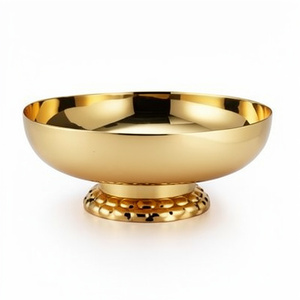 Tazón para Frutas y Chocolate de Acero Inoxidable Pulido Dorado, Diseño Moderno y Lujoso, Duradero, Apto para Lavavajillas, Tazón de Grado Alimenticio - Product Image 1