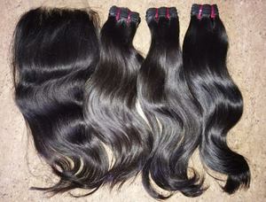 Cabello Indio Natural Directamente de la India, Extensiones de Cabello con Ondas Naturales, Cabello Humano Virgen Remy Barato, Paquetes de Cabello Sin Procesar - Product Image 5