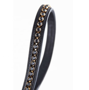 Ligera banda para cejas ecuestre de cuero de alta calidad cristal cómodo para montar a caballo personalizable Rub International - Product Image 1