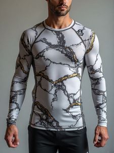 Men's Full Sleeve Rash Guard <b>Compression</b> <b>Shirt</b> Sublimation Print Quick Dry Polyester Fitness Wear Professional Manufacturer's - Product Image 5