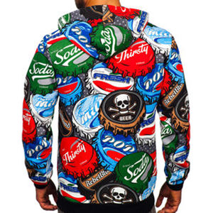 Sudadera con Capucha Casual para Hombre, Estampada, 100% Algodón, Invierno, Forro Polar Suave, Diseño Gráfico, Estilo Urbano - Product Image 2