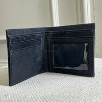 Dompet Pendek Pria Kulit Asli Buatan Tangan Desain Kupu-Kupu Motif Bunga Perlindungan RFID Tempat Kartu Multi-Fungsi Lapisan Nilon