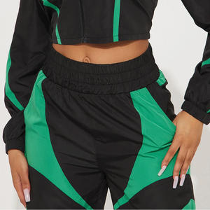 Nylon Windbreaker 2 Piece <b>Set</b> Outdoor Women's Tracksuit Sportswear - Product Image 6