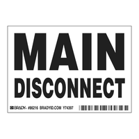 Étiquettes de déconnexion principales Brady - Étiquettes adhésives durables et imperméables pour panneaux électriques et équipements