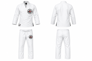 Kimono de BJJ BWI Blanco, 100% Algodón, Unisex, Corte Holgado, Transpirable, Antiencogimiento, 460g, Impresión por Transferencia de Calor, Logotipo Personalizado - Product Image 2
