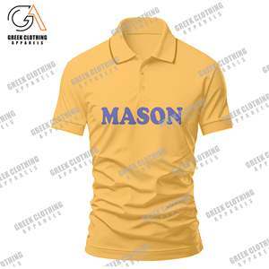 เสื้อโปโลเมสันสีตามสั่ง ขนาดกลางและสำหรับวัยรุ่น แขนสั้น สำหรับเล่นกีฬากลางแจ้ง เสื้อโปโลชาย - Product Image 4