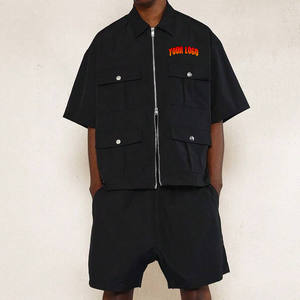 Wholesale Hot Selling Color Block Mens Sports Windbreaker Nylon Tracksuit for Men Streetwear 2 Piece Zipper <b>Jacket</b> <b>Short</b> Sets - Product Image 6