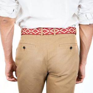 Ceinture polo en cuir durable avec un design tissé détaillé, idéale pour un style décontracté, équestre et un usage quotidien. - Product Image 4