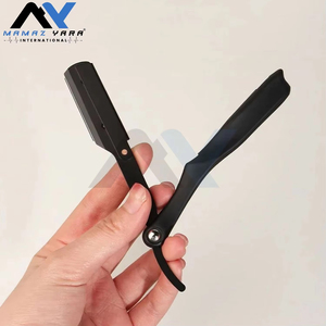 Navaja de Afeitar Manual Plegable Premium para Hombre, Afeitadora de Borde Recto de Acero Inoxidable y ABS Duradera para el Cuidado de la Barba, Profesional - Product Image 4