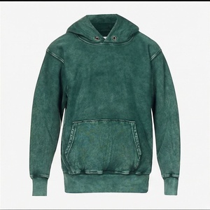 Sweat à capuche personnalisé pour homme, style streetwear, délavé à l'acide, respirant, léger, avec impression de logo, vente en gros - Product Image 1