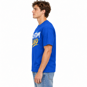 T-shirt décontracté à manches courtes col rond en coton 100% pour homme, taille oversize, couleur unie, OEM, haute qualité, t-shirt unisexe en coton 100% - Product Image 3