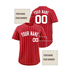 เสื้อเบสบอลแบบสั่งทำ |   เสื้อเจอร์ซีย์แบบมีหมายเลขและชื่อสั่งทำพิเศษ |   การพิมพ์แบบระเหิด ระบายอากาศได้ดี แห้งเร็ว ไซส์ใหญ่พิเศษ - Product Image 3