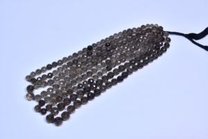 Smoky Quartz Rondelle Faceted Beads-For Jewelry Making - Product Image 4
