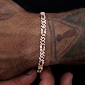 Pulsera de eslabones cubanos de moissanita plateada con incrustaciones de circonitas, joyería de lujo para hombre y mujer, estilo hip hop, regalo para bodas y fiestas - Product Image 5