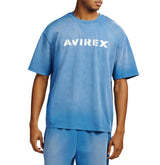 Camiseta Personalizada 100% Algodón Avirex para Hombre, Azul, Manga Corta, Corte Regular, Jersey de Algodón, Cuello Redondo, Diseño Casual con Letras Impresas en la Parte Delantera - Product Image 3