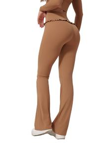 กางเกงกีฬาลำลองเอวสูงสำหรับผู้หญิงกางเกงกีฬาขาบานระบายอากาศได้โลโก้กำหนดเองได้2025ปี - Product Image 2