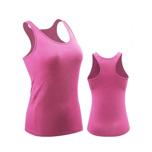 Camiseta sin mangas transpirable para mujer, con logo personalizado, de alta calidad, cuello halter, sin costuras, de alto impacto, tejida en poliéster. - Product Image 3