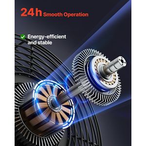 Ventilatore da Parete con Serranda da 12 Pollici, Controllo Velocità Variabile, 1100 CFM, Motore AC, Acciaio Resistente per Ventilazione Sottotetto - Product Image 3