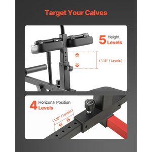 Macchina per Calf Raise da Seduti con Capacità di 440 LBS, Attrezzatura da Palestra Domestica a Carico di Pesi per Allenamento Polpacci - Product Image 5