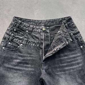 Pantalones Cortos de Verano Personalizados, Estilo Urbano Vintage, Holgados, de Trabajo, a la Moda, para Hombre, Vaqueros Anchos, Transpirables - Product Image 3