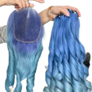 Extensiones de Cabello Humano Vietnamita Ombre de la Más Alta Calidad, Colores Vibrantes, Cabello Natural Rizado, Set de Paquetes con Cierre 2026 - Product Image 2