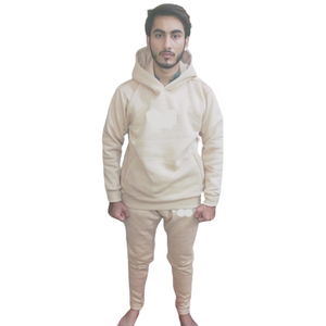 Ensemble de survêtement personnalisé 100% coton léger et écologique, 2 pièces, vêtements de sport en molleton unisexe, chaud, respirant et élastique - Product Image 1