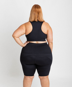 Shorts de sport d'été pour femmes, taille haute, grandes tailles, pour entraînement et yoga, décontractés, séchage rapide, écologiques, en Spandex/Coton - Product Image 4