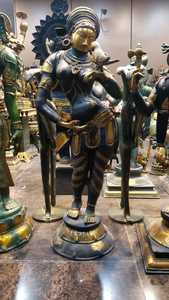 Estatua de Shiva Nataraja Bailando, Acabado en Bronce Verdigris Antiguo, Halo de Llama, Escultura Artesanal de Dios Hindú, Decoración para el Hogar - Product Image 2