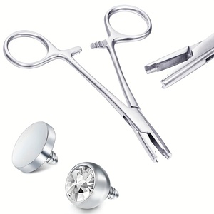 Pince de Perçage Haut de Gamme en Acier Inoxydable pour Piercing Corporel (Nez, Oreille, Lèvre, Langue, Nombril) – Instruments de Qualité Export - Product Image 1