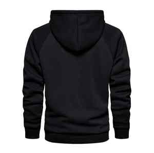 Sudaderas con Capucha Blancas de Moda para Hombre, Otoño-Invierno, Manga Larga, Corte Holgado, Color Sólido, Forro Polar, Técnicas de Lavado - Product Image 1